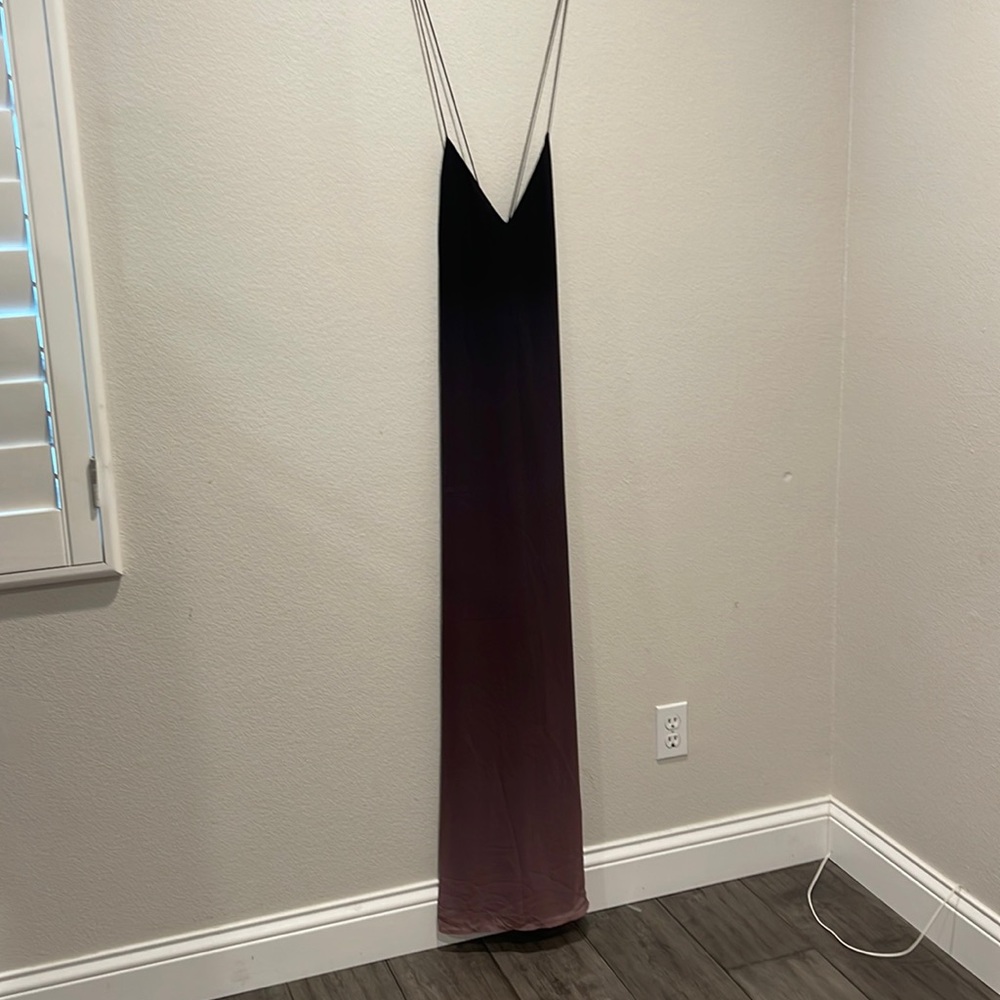 Floor length ombré dress
